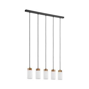 Lustră pe cablu MARKUS 5xE27/15W/230V negru/stejar imagine