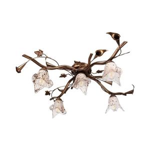 Lustră aplicată ROZETA, 5xE14/40W/230V, bronz imagine