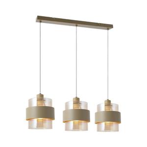 Candelabru suspendat pe cablu VALENTINO 3xE27/15W/230V bej/transparent imagine