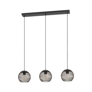 Eglo 901869 - Lustră suspendată pe cablu ALMANZORA, 3xE27/60W/230V, neagră imagine