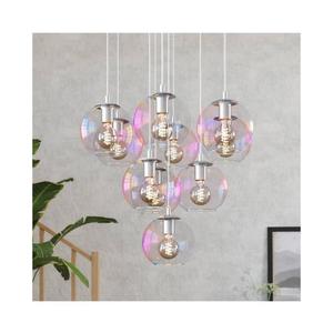 Eglo 901922 - Candelabru suspendat pe cablu ARISCANI 10xE27/60W/230V crom lucios imagine