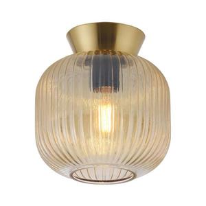 Schöner Wohnen Plafonieră NAMI 13574-27, 1x E27/25W/230V, Ø 20 cm, auriu/bej imagine