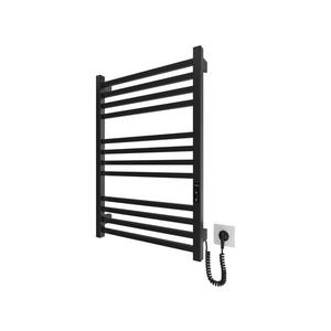 Radiator tip scară pentru baie HF LONDON, 165 W, 230 V, 77 x 53 cm, negru, racord pe partea dreaptă imagine