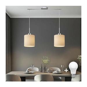 Eglo - Lustră LED pe cablu TUNJA, 2xE27/60W/230V, crem imagine