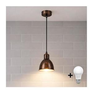 Brilagi - Lustră LED RIDDY pe cablu, 1xE27/60W/230V, cupru/patină imagine