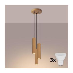 Brilagi - Lustră LED suspendată pe cablu CRESTO 3xGU10/10W/230V, auriu imagine