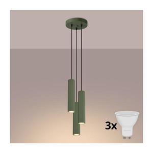 Brilagi - Lustră LED pe cablu CRESTO, 3xGU10/10W/230V, verde imagine