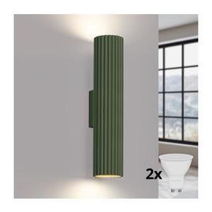 Brilagi - Aplica de perete LED CRESTO 2xGU10/10W/230V 30 cm verde imagine