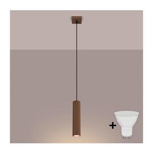 Brilagi - Pendul LED pe cablu CRESTO 1xGU10/10W/230V maro imagine
