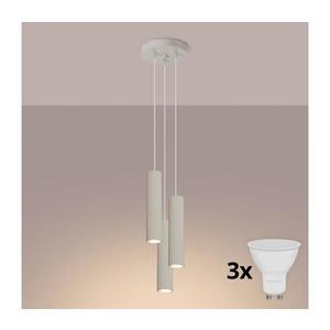 Brilagi - Lustră LED suspendată pe cablu CRESTO 3xGU10/10W/230V, crem imagine