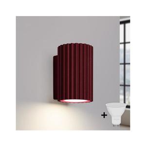 Brilagi - Aplica LED de perete CRESTO, 1x GU10, 10W, 230V, diam. 10 cm, burgund imagine