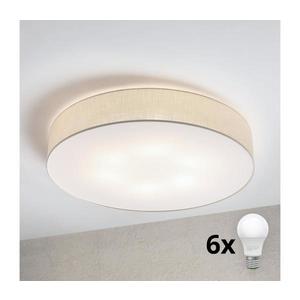Brilagi - Plafonieră LED SIRIJA, 6xE27/60W/230V, Ø 80 cm, crem imagine