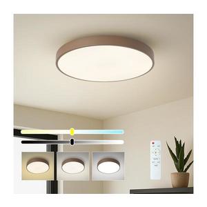 Brilagi Plafonieră LED POOL, dimmabilă, 60W, 230V, 3000–6000K, Ø50 cm, maro + telecomandă imagine