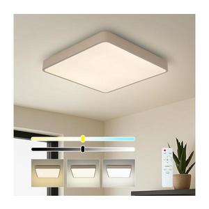 Brilagi-LED Plafonieră LED dimmabilă POOL, 48W, 230V, 3000-6000K, 50x50 cm, bej + telecomandă imagine