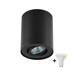 Zuma Line RONDOO 20038-BK-N - Spot LED RGBW dimabil 1xGU10/6W/230V, negru, cu telecomandă imagine