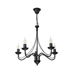 Candelabru pe lanț ANTON 5xE14/15W/230V negru imagine