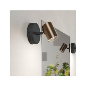 Eglo 300587 - Aplica spot de perete pentru baie CONSUMA 1xGU10/5W/230V IP44 negru/maro imagine