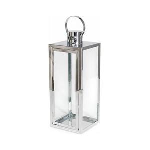 Felinar decorativ TOWER 29 cm, crom lucios imagine