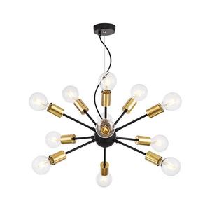 Maytoni T546PL-12B - Lustru pe cablu JACKSON 12xE27/7W/230V negru/auriu imagine