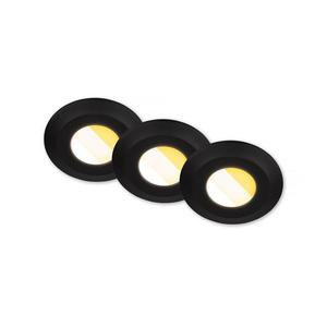 Briloner 7589035 – Set 3x spoturi LED KLIRA, compatibile cu dimmer, încastrate pentru baie, 4, 9W, 230V, IP44, negru imagine