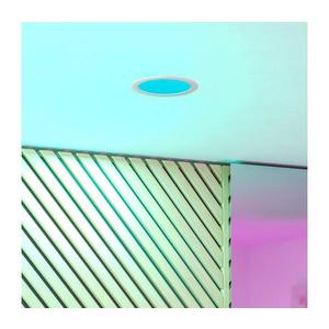 Eglo 901432-LED RGBW Plafonieră FUEVA-Z cu sticlă fumurie și iluminare de fundal, LED/9, 5W/230V Ø16, 8 cm IP44 alb imagine