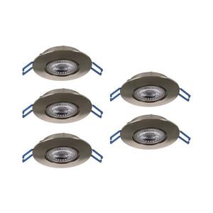 Eglo 300194 - Set 5x spoturi LED încastrate GEDREZ, 4, 9 W / 230 V, Ø 9 cm, crom imagine