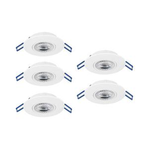 Eglo 300185 - Set 5x spoturi încastrate LED GEDREZ, 4, 9 W, 230 V, Ø 9 cm, alb imagine