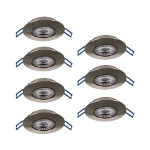 Eglo 300195 - Set 7 spoturi LED încastrate GEDREZ, 4, 9 W, 230 V, Ø 9 cm, crom imagine