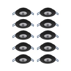 Eglo 300192 - Set 10 x spoturi LED încastrate GEDREZ LED/4, 9W/230V Ø 9 cm, negru imagine