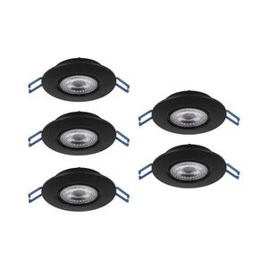 Eglo 300189 - Set 5x spoturi LED încastrate GEDREZ, 4, 9 W, 230 V, Ø 9 cm, negru imagine