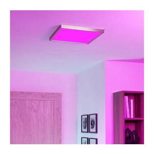 Eglo FUEVA-Z 901422-LED RGBW, plafonieră dimabilă cu sticlă fumurie, LED/17, 8W/230V, 39x39cm, IP44, crom imagine