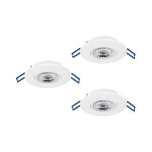 Eglo 300184 - Set 3 spoturi LED încastrate GEDREZ, 4, 9 W / 230 V, Ø 9 cm, alb imagine