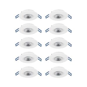 Eglo 300187 - Set 10 spoturi LED încastrate GEDREZ LED/4, 9W/230V diam. 9 cm alb imagine