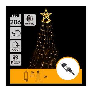 - Decorațiune LED de Crăciun pentru exterior LED/3, 6W/230V 2m IP44 alb cald imagine