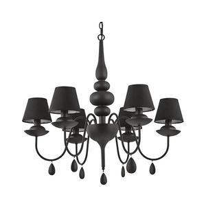 Lustră pe lanț Ideal Lux BLANCHE 6xE14/4W/230V d. 72 cm negru imagine