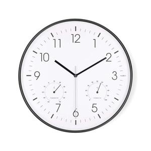 CLWA4226BK - Ceas de perete cu termometru și higrometru, diametru 30, 5 cm, 1xAA, negru imagine