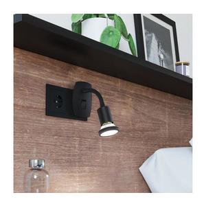 Eglo 300913 - Lampă LED pentru priză PARRINI 1xGU10/4, 5W/230V neagră imagine