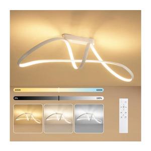 Brilagi-LED Plafonieră LED aplicată dimmabilă TWISTER 60W/230V 3000-6000K albă + telecomandă imagine
