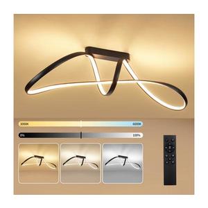 Brilagi-LED Lustră aplicată dimmabilă TWISTER LED/60W/230V 3000-6000K neagră + telecomandă imagine