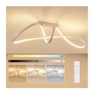 Brilagi-LED Lustră aplicată dimmabilă TWISTER LED/60W/230V 3000-6000K bej+telecomandă imagine