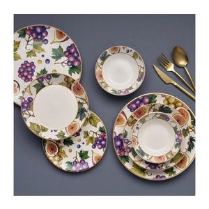 Set de masă din ceramică, 24 de piese, multicolor imagine
