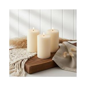 Set de 3 lumânări LED BRILLO, 12, 5 cm, crem, alimentare 3xAAA, cu telecomandă imagine