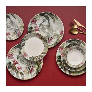 Set veselă, 24 piese, din ceramică, multicoloră imagine