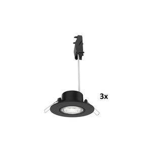 Philips - Set 3x spot încastrat compatibil cu dimmer CILANTRO LED/5W/230V 4000K negru imagine