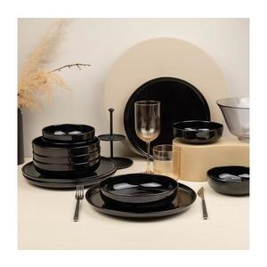 Set de veselă 12 piese negru/porțelan imagine