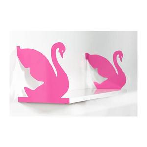 Raft de perete KUGU 20x60 cm roz/alb imagine