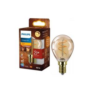 Bec LED dimabil VINTAGE Philips P45 E14, 3, 1W, 230V, 2200K imagine