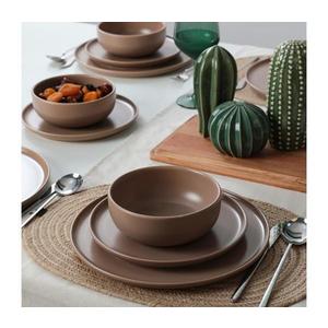 Set de veselă 18 piese maro/ceramică imagine