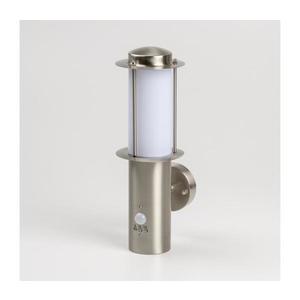 Aplica LED de perete pentru exterior cu senzor de mișcare 1xE27/4, 9W/230V IP44 crom mat imagine