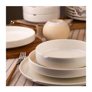 Set de masă, 18 piese, alb/porțelan imagine